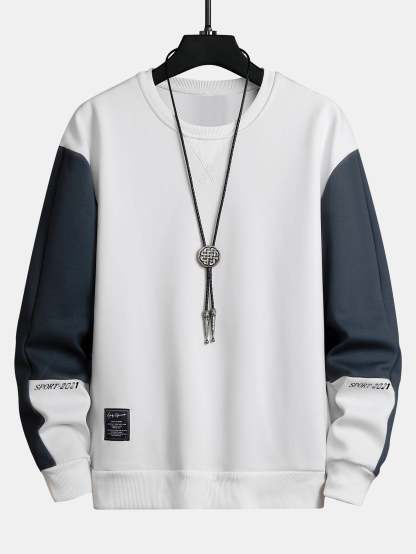 Color Block Crew Neck Sweatshirt-Mitchell Shoes