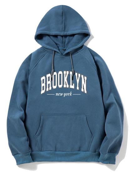 Brooklyn Letter Print Hoodie-Mitchell Shoes