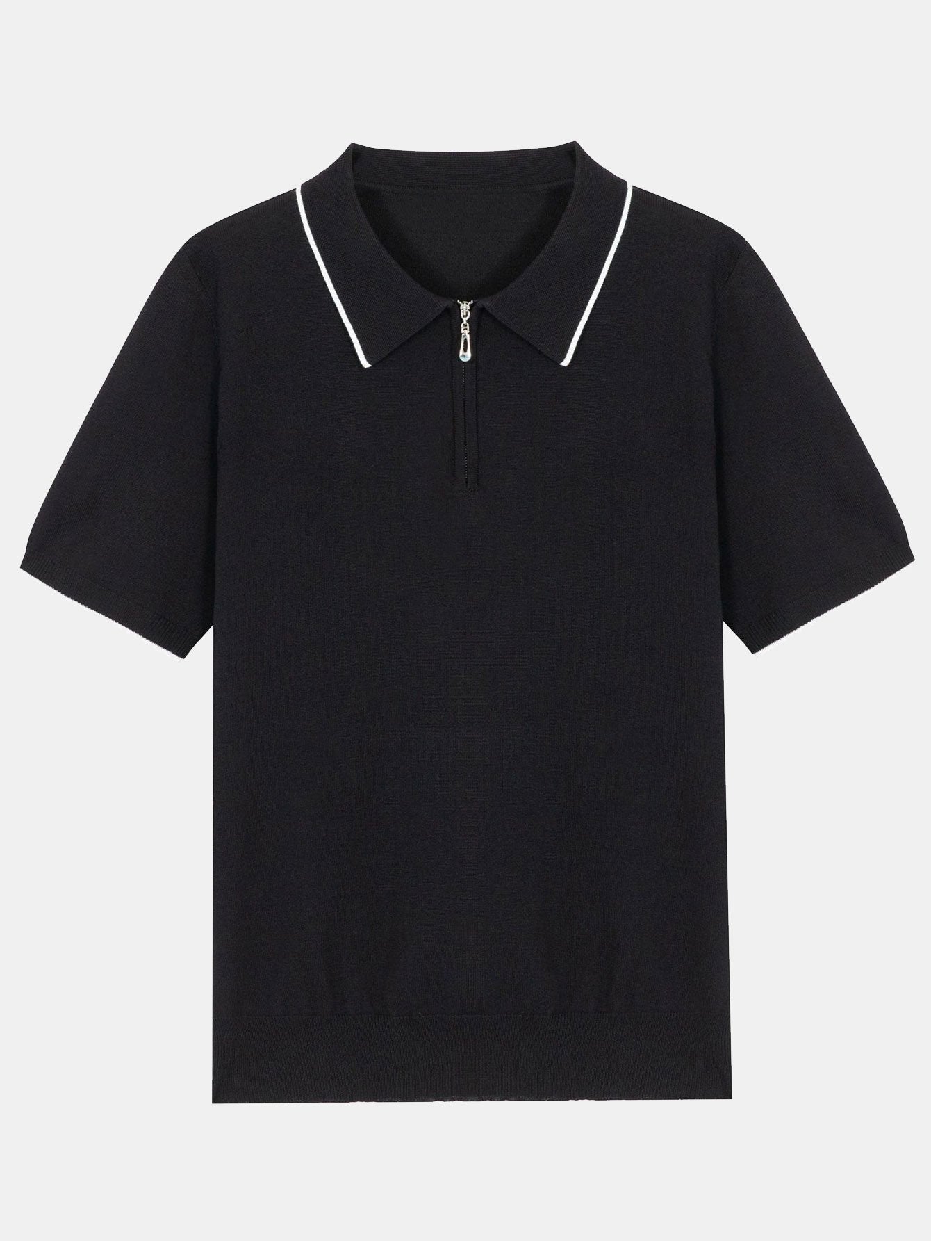 Solid Zip Sweater Polo-Mitchell Shoes