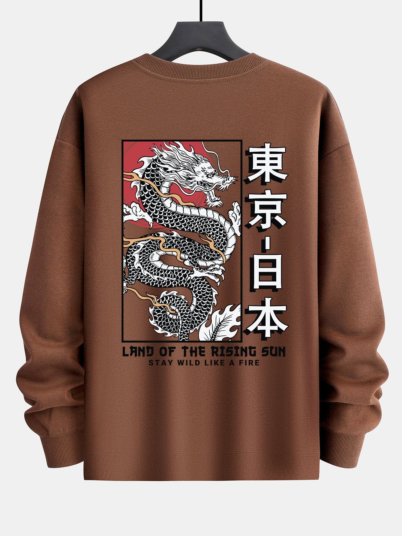 Tokyo Dragon Back Print Relax Fit Sweatshirt-Mitchell Shoes