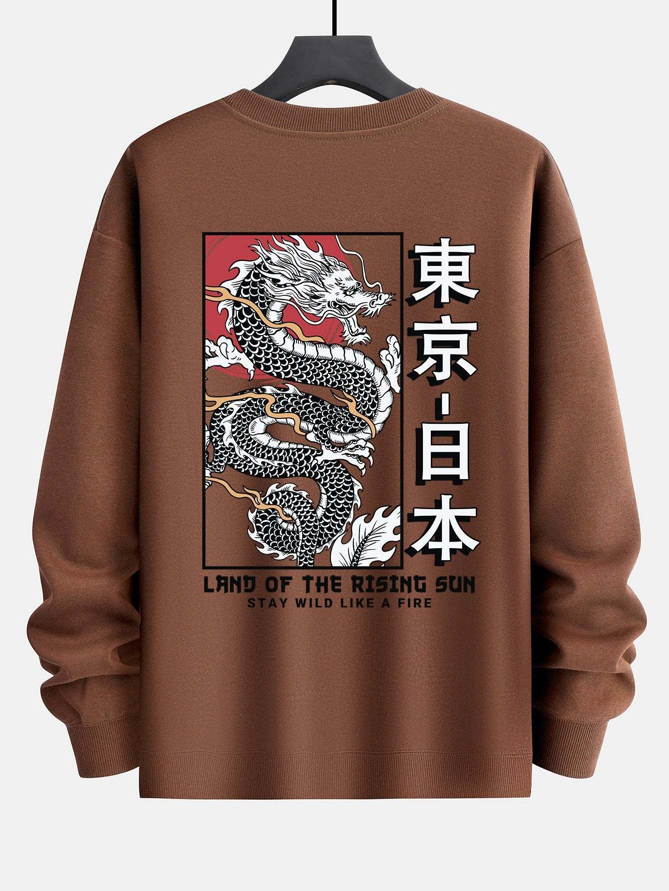 Tokyo Dragon Back Print Relax Fit Sweatshirt-Mitchell Shoes