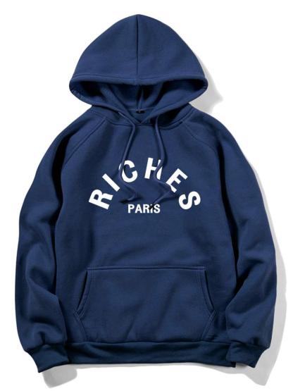 Rich Paris Print Hoodie-Mitchell Shoes