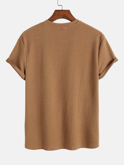 Muscle Fit Ribbed T-Shirt-Mitchell Shoes
