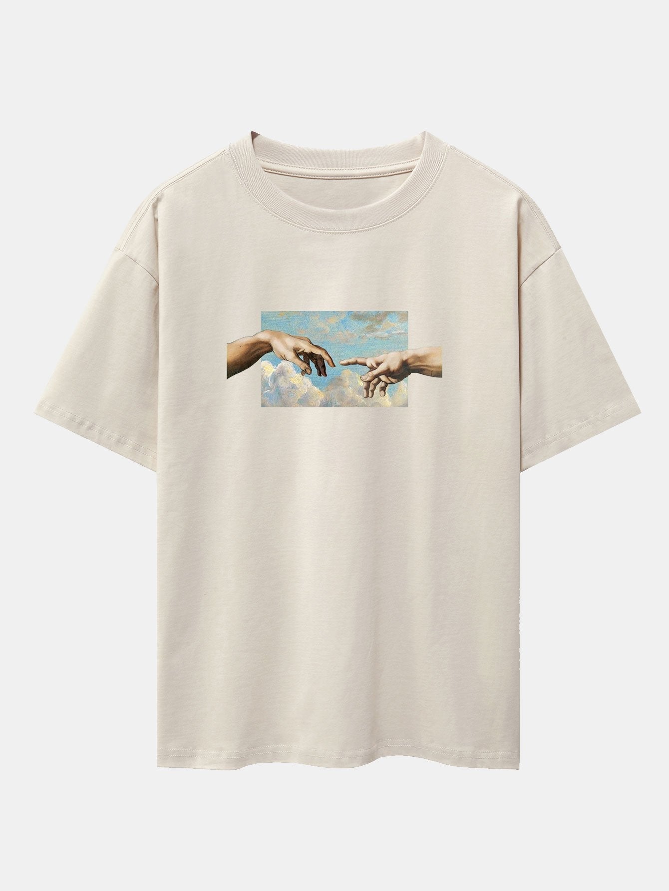 Create Adam Print Heavy Weight Oversize T-Shirt & Corduroy Shorts-Mitchell Shoes