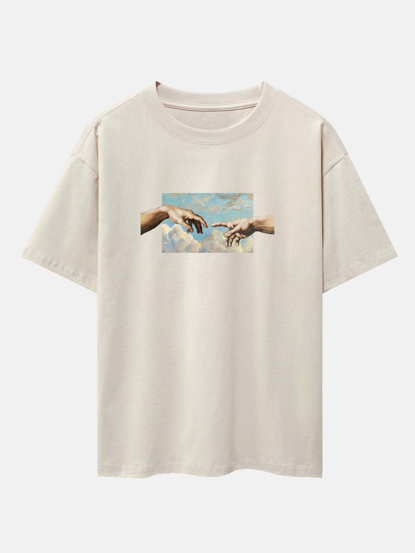 Create Adam Print Heavy Weight Oversize T-Shirt & Corduroy Shorts-Mitchell Shoes