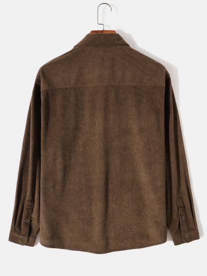 Long Sleeve Corduroy Shirt-Mitchell Shoes