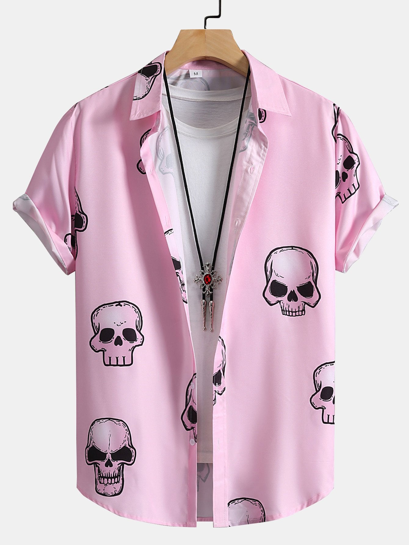 Skull Print Button Up Shirt-Mitchell Shoes