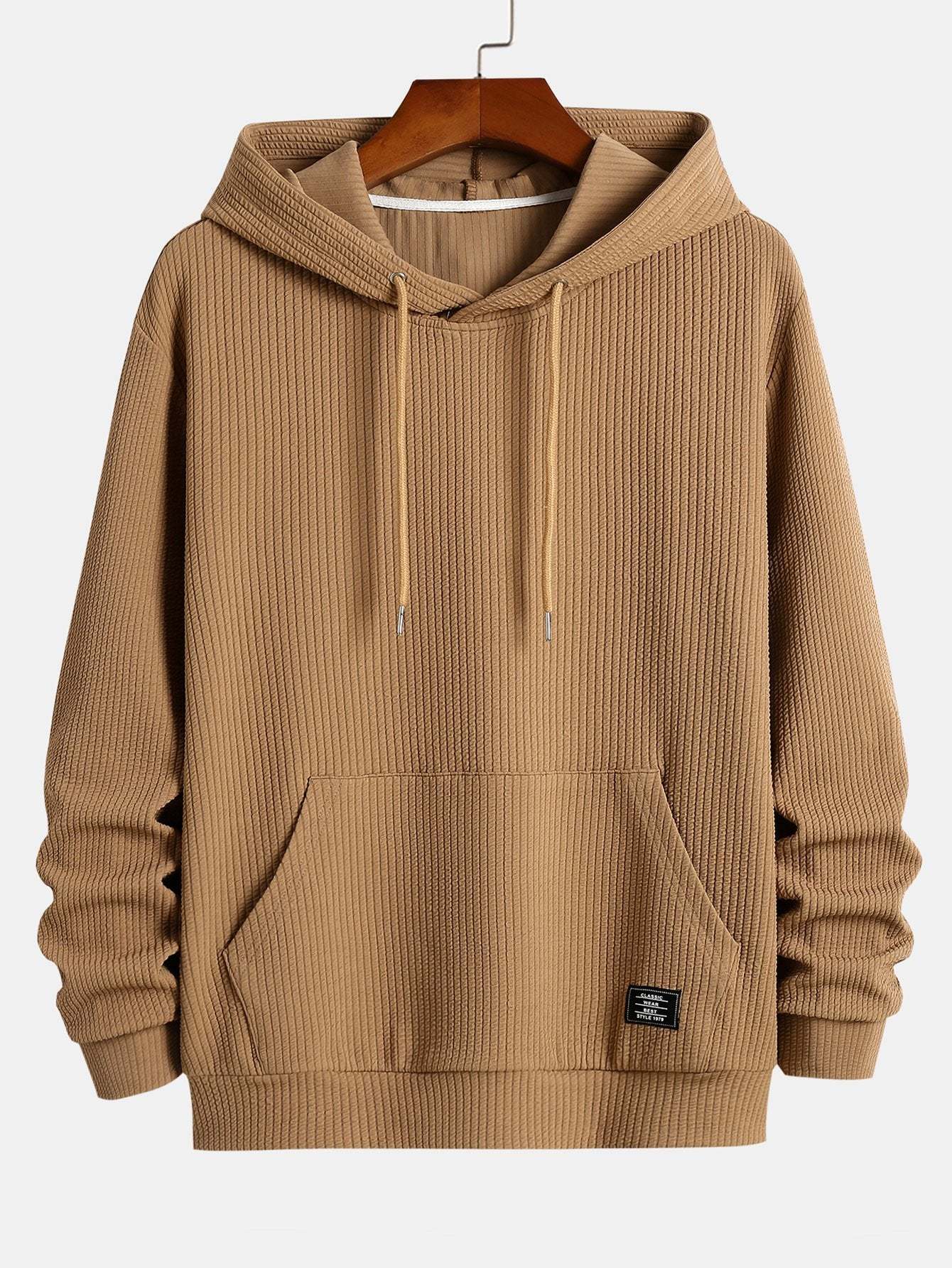 Basic Ribbed Hoodie-Mitchell Shoes