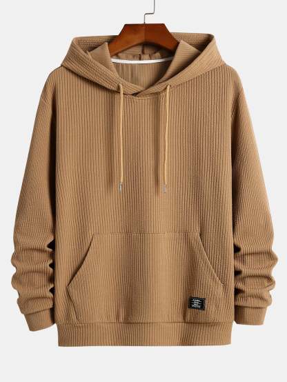 Basic Ribbed Hoodie-Mitchell Shoes