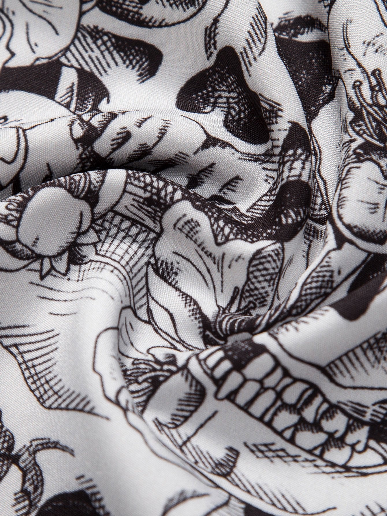 Skull Print Button Up Shirt-Mitchell Shoes
