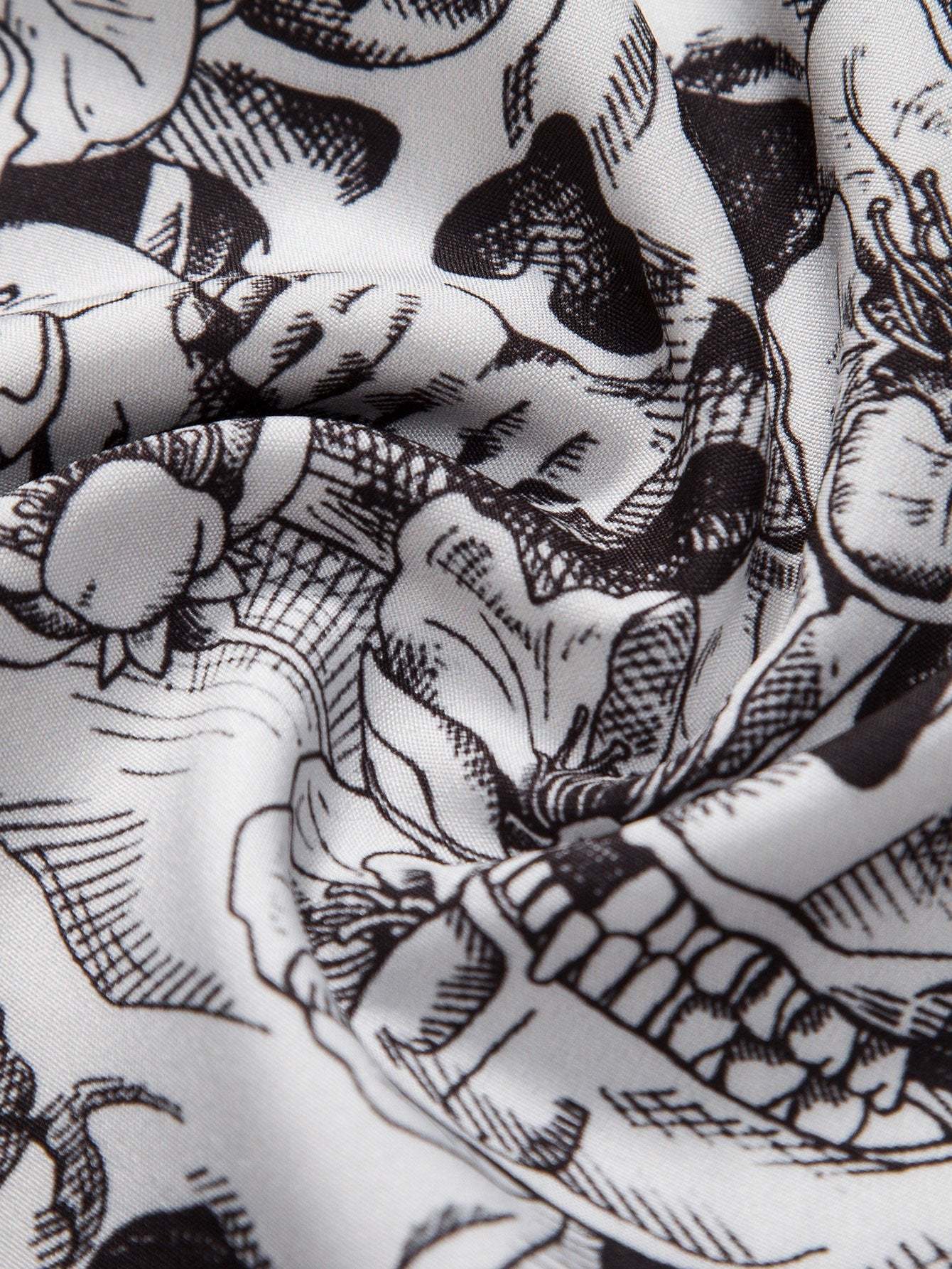 Skull Print Button Up Shirt-Mitchell Shoes