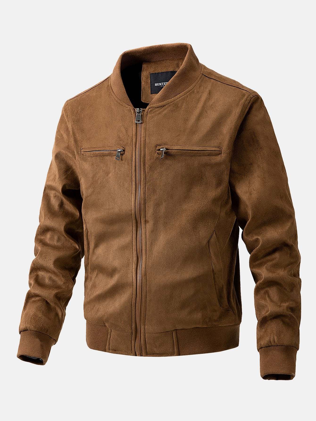 Suede Bomber Jacket With Quilted Liner-Mitchell Shoes