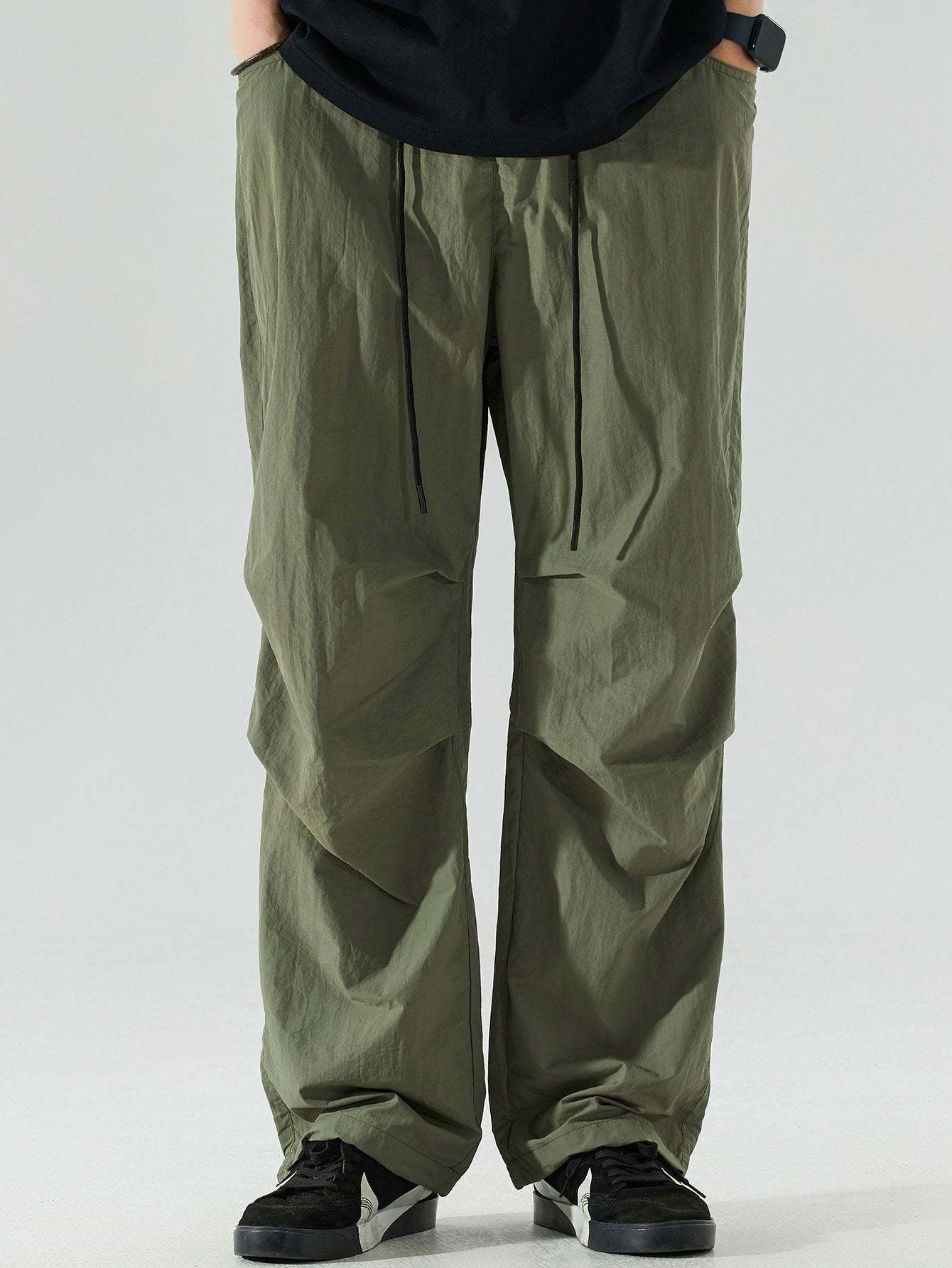 Elastic Waist Parachute Pants-Mitchell Shoes