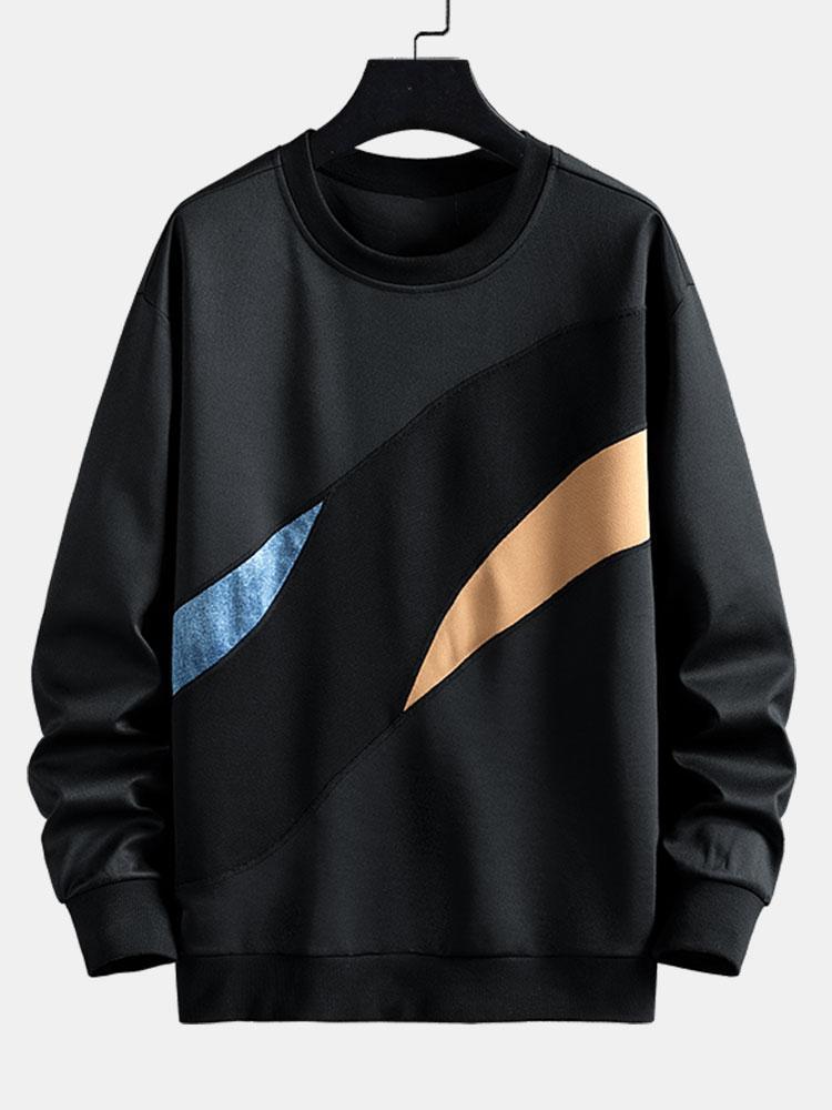 Color Block Crew Neck Sweatshirt-Mitchell Shoes