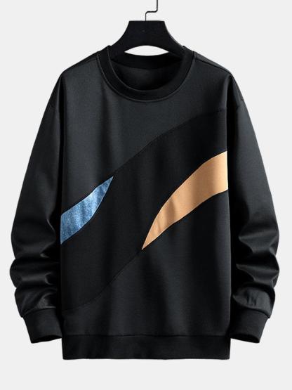 Color Block Crew Neck Sweatshirt-Mitchell Shoes