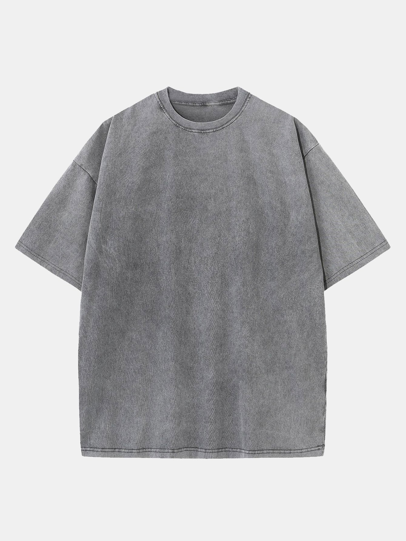Washed Distressed Drop Shoulder T-Shirt-Mitchell Shoes