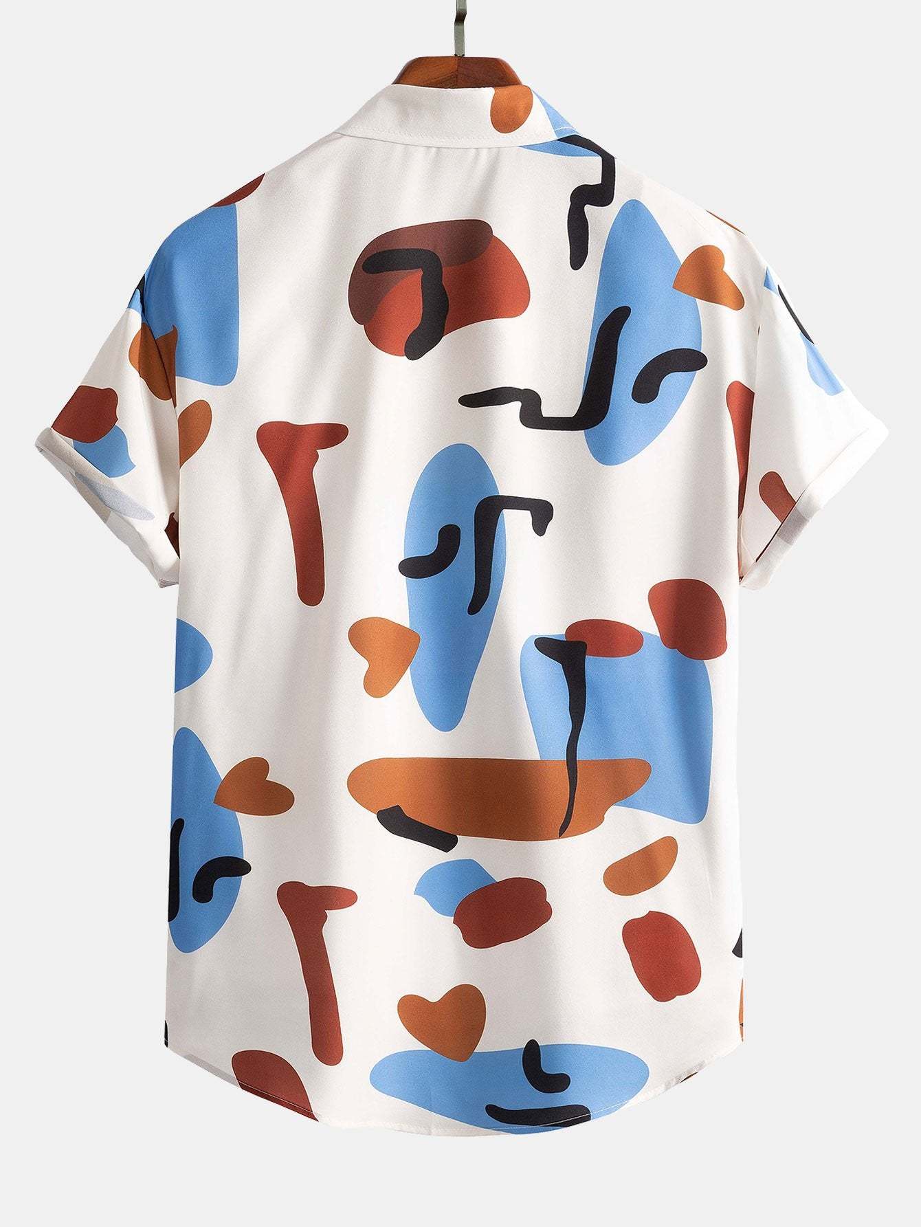 Color Block Print Button Up Shirt-Mitchell Shoes