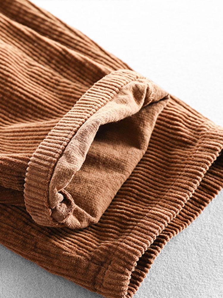 Cotton Corduroy Cropped Pants-Mitchell Shoes