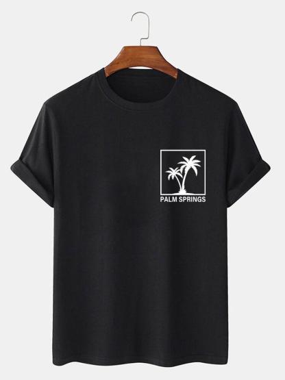 Palm Tree Print T-Shirt-Mitchell Shoes