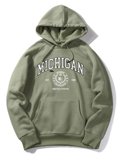 Michigan Varsity Print Hoodie-Mitchell Shoes