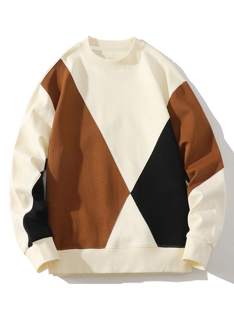 Color Block Patchwork Sweatshirt-Mitchell Shoes