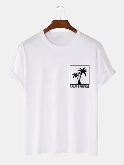 Palm Tree Print T-Shirt-Mitchell Shoes