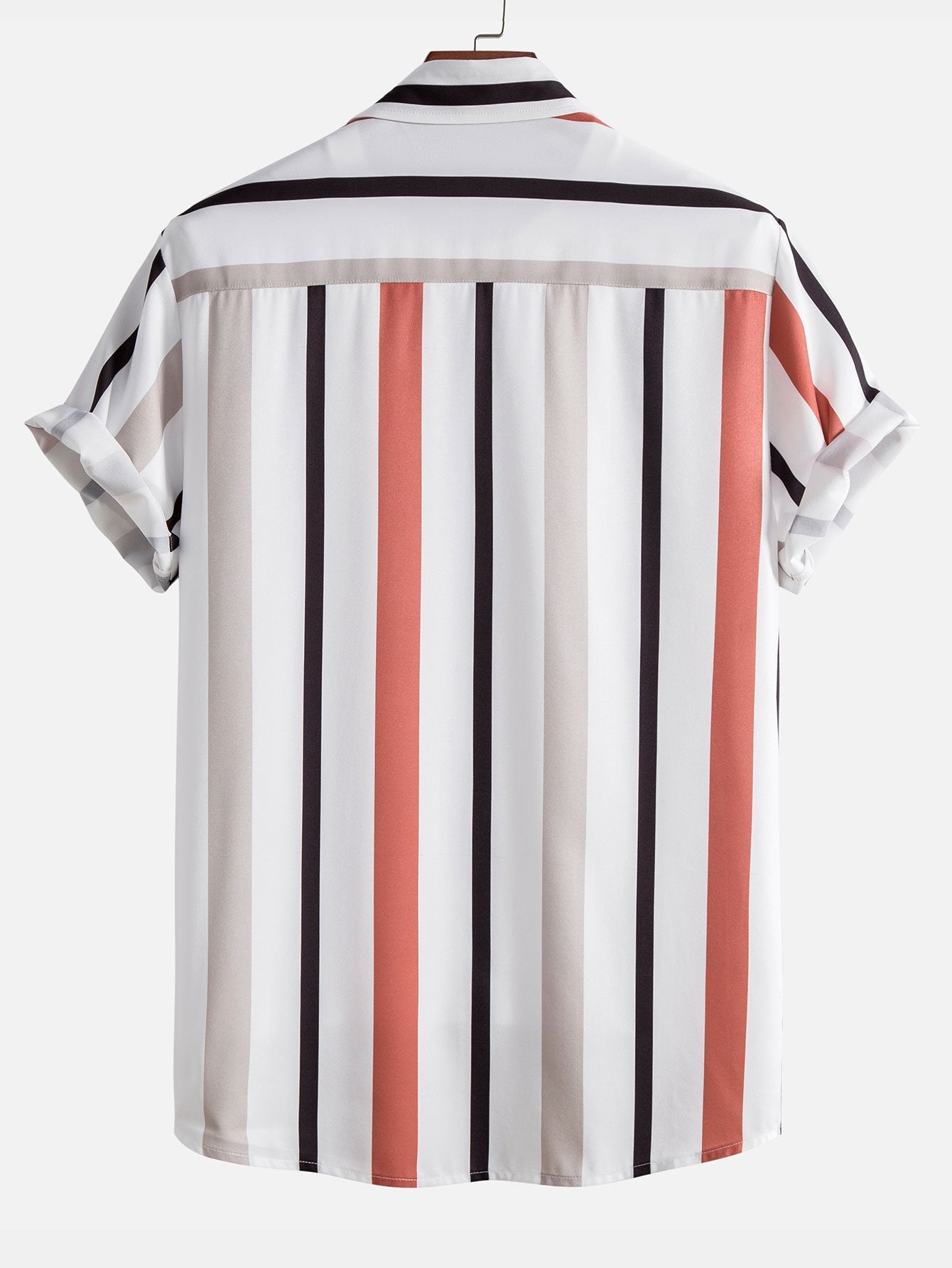 Striped Button Up Shirt & Swim Shorts-Mitchell Shoes