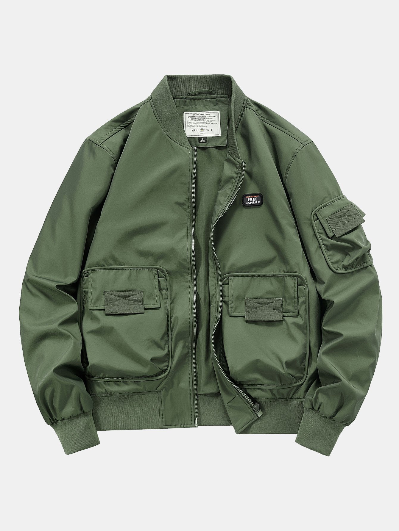 Multi Pockets Bomber Jacket-Mitchell Shoes