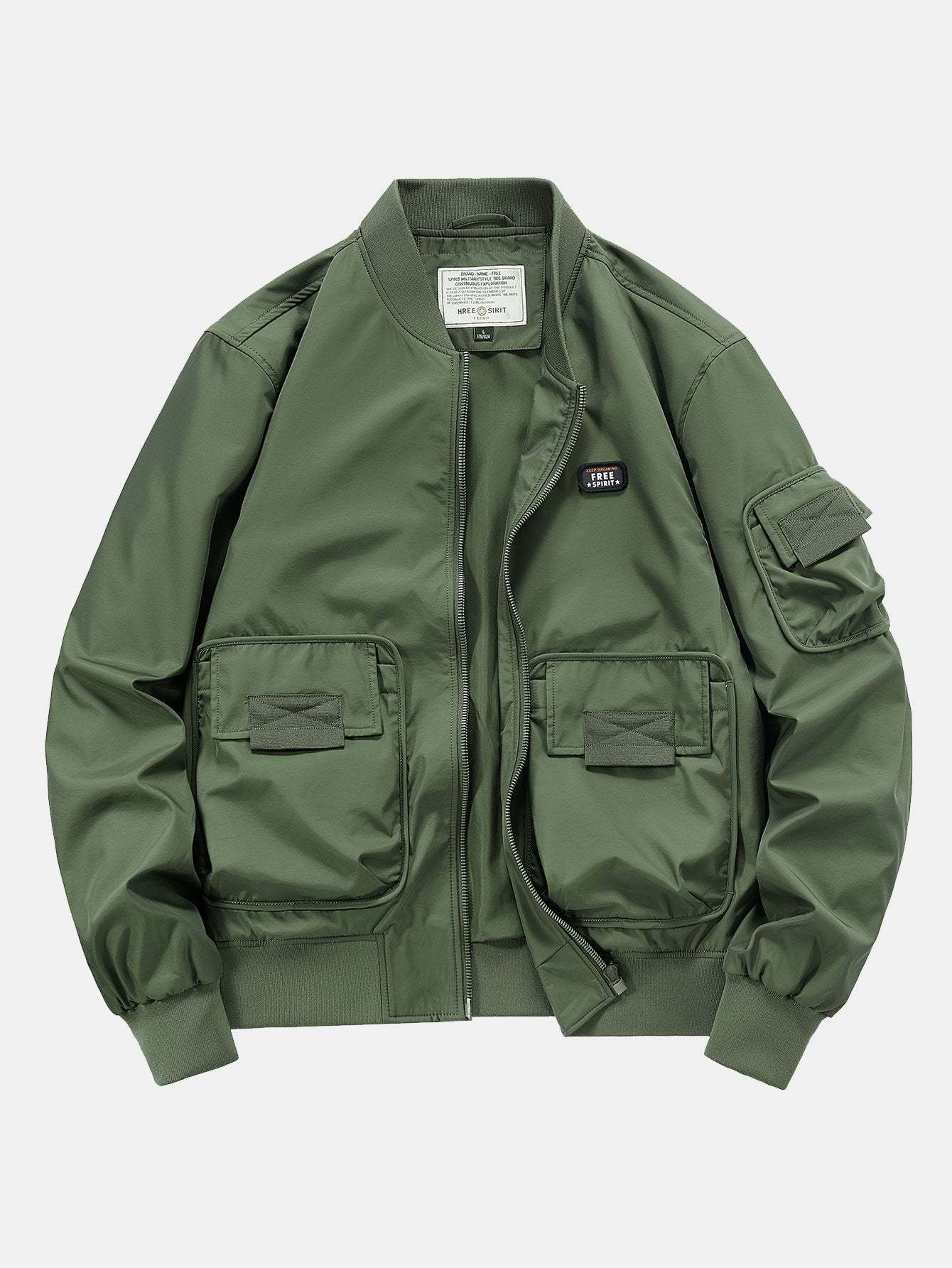 Multi Pockets Bomber Jacket-Mitchell Shoes