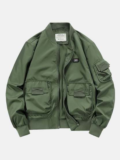 Multi Pockets Bomber Jacket-Mitchell Shoes