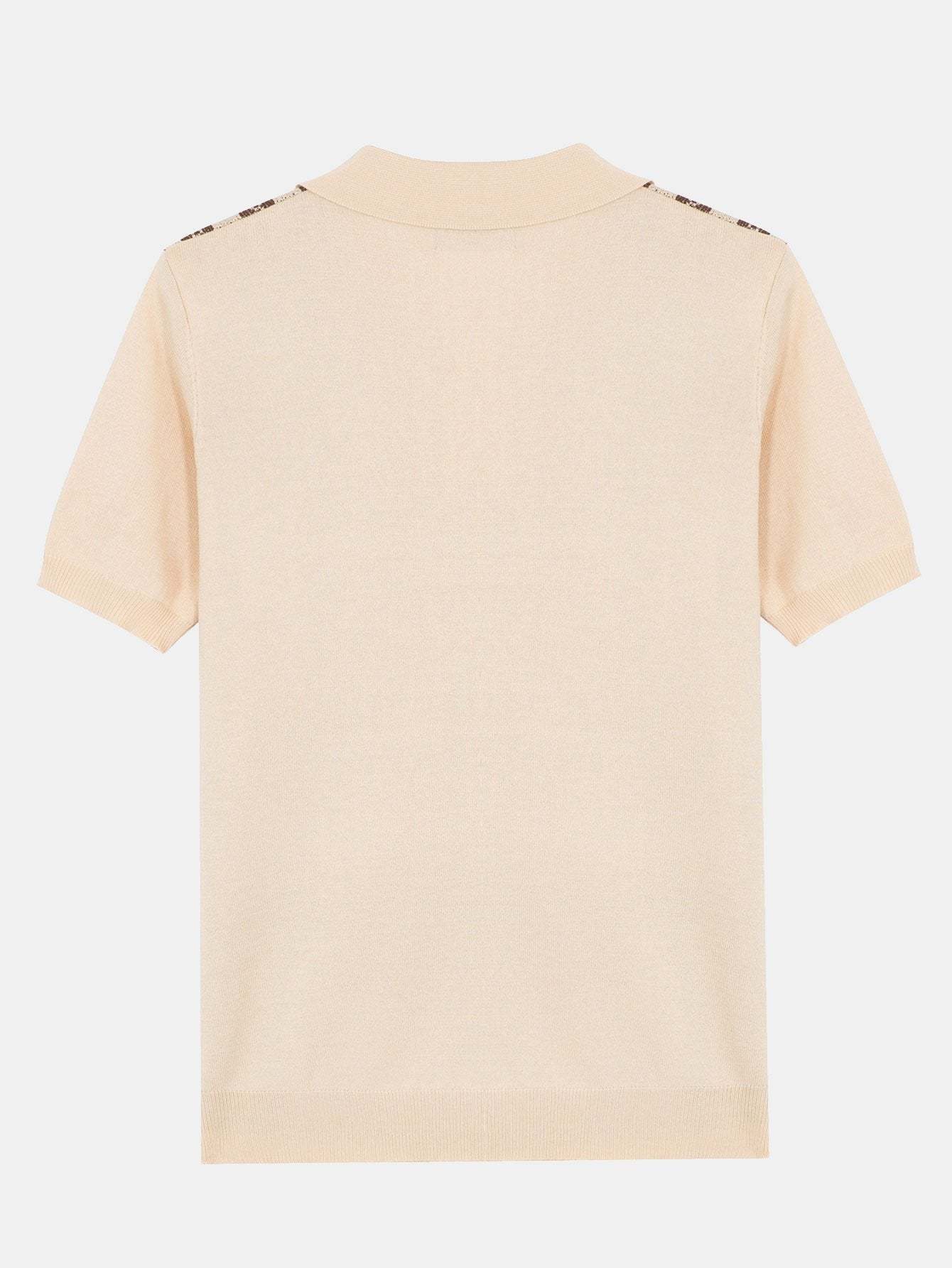 Striped Short Sleeve Sweater Polo-Mitchell Shoes