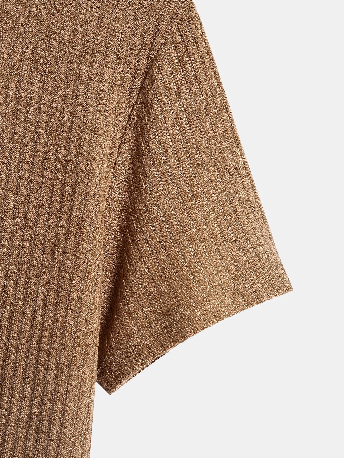 Muscle Fit Ribbed Henley Shirt-Mitchell Shoes