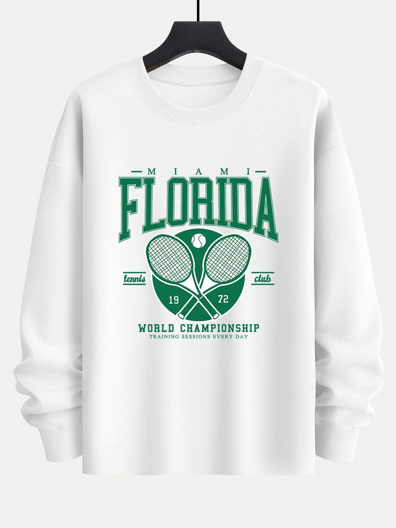 Florida Tennis Print Relax Fit Sweatshirt-Mitchell Shoes