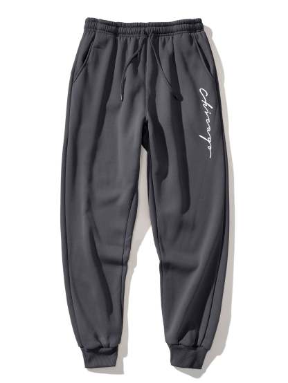 Chicago Print Jogger Pants-Mitchell Shoes