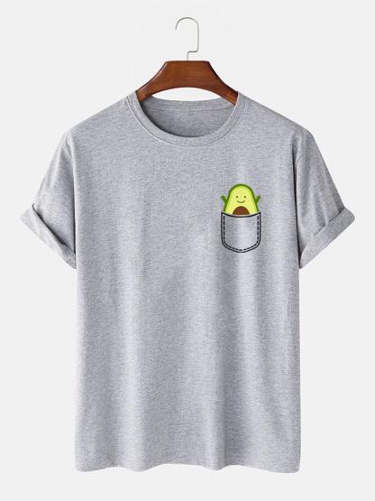 Pocket Avocado Print T-Shirt-Mitchell Shoes