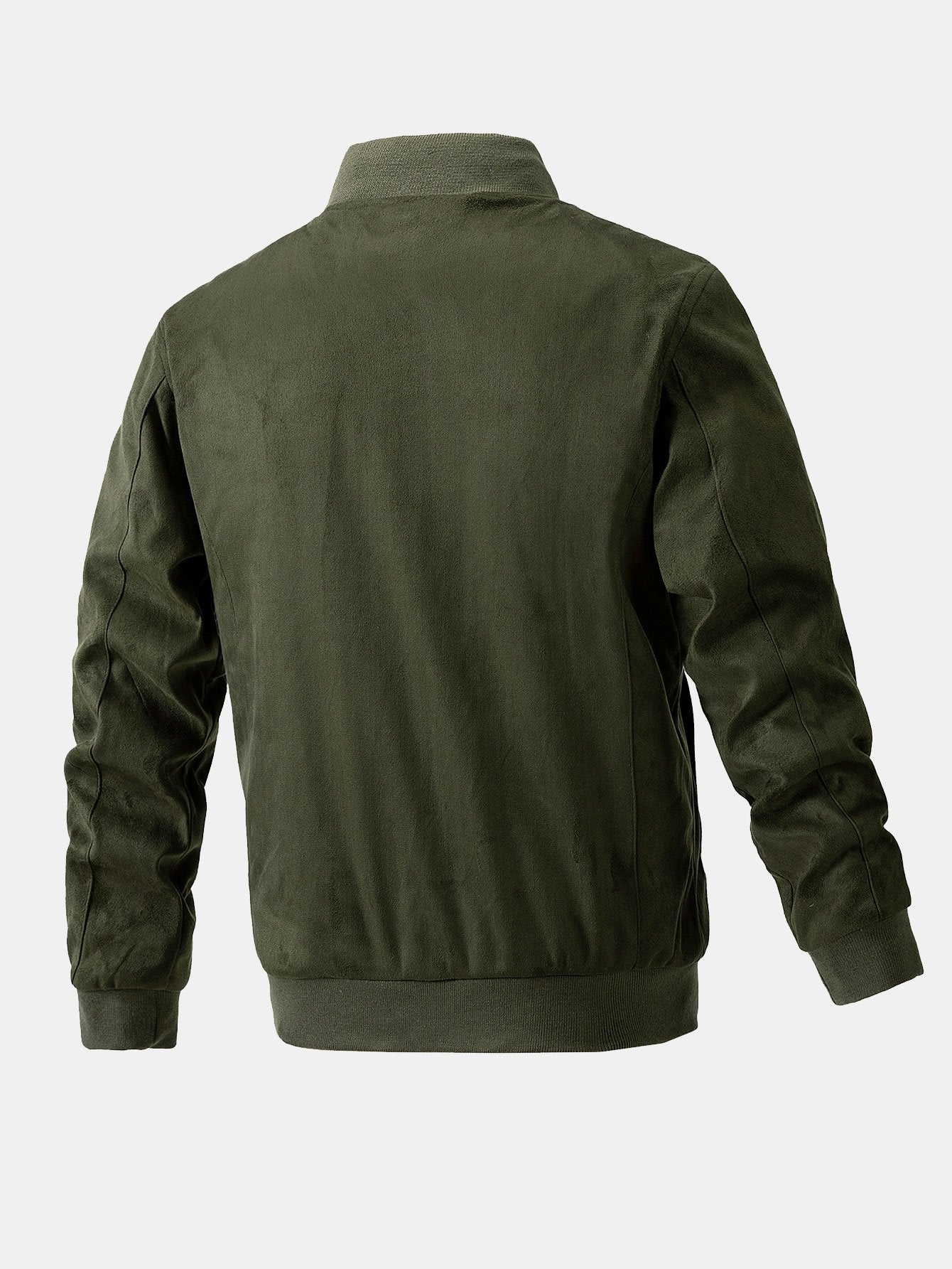 Suede Bomber Jacket With Quilted Liner-Mitchell Shoes