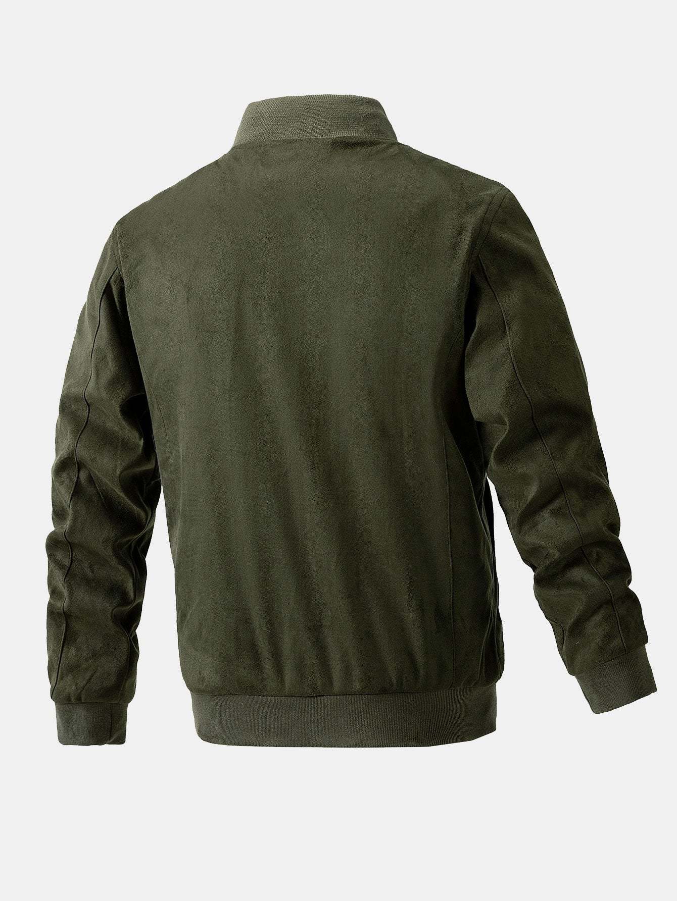 Suede Bomber Jacket With Quilted Liner-Mitchell Shoes