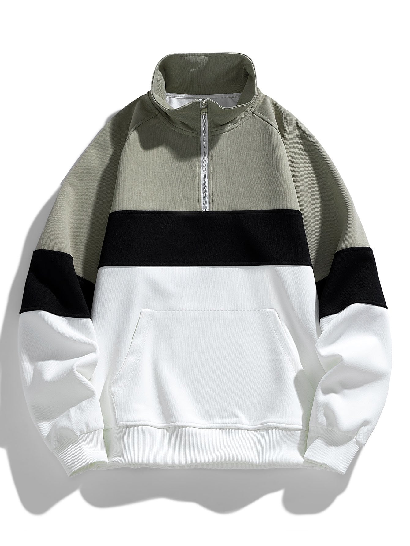 Color Block Quarter Zip Sweatshirt-Mitchell Shoes
