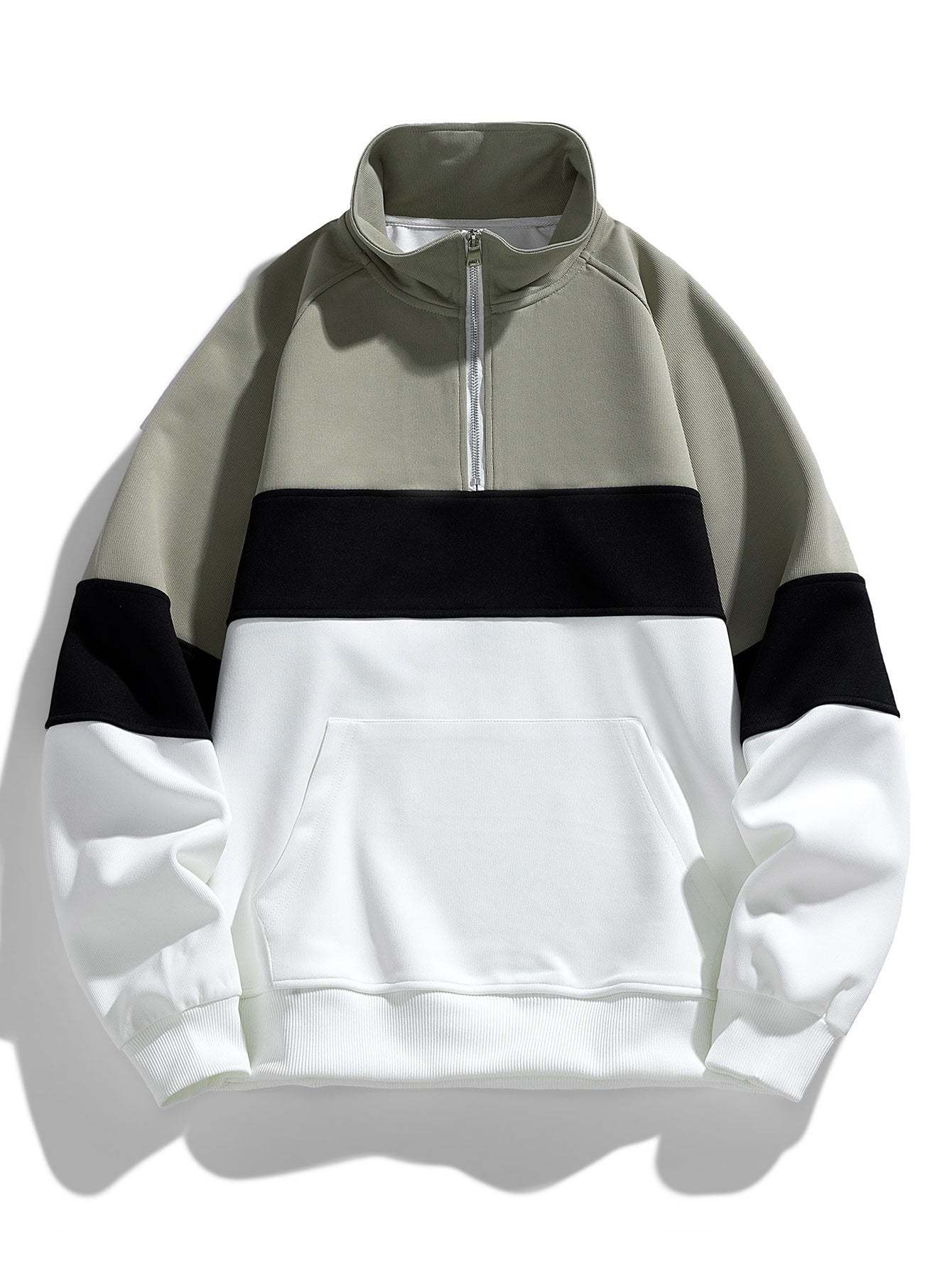 Color Block Quarter Zip Sweatshirt-Mitchell Shoes