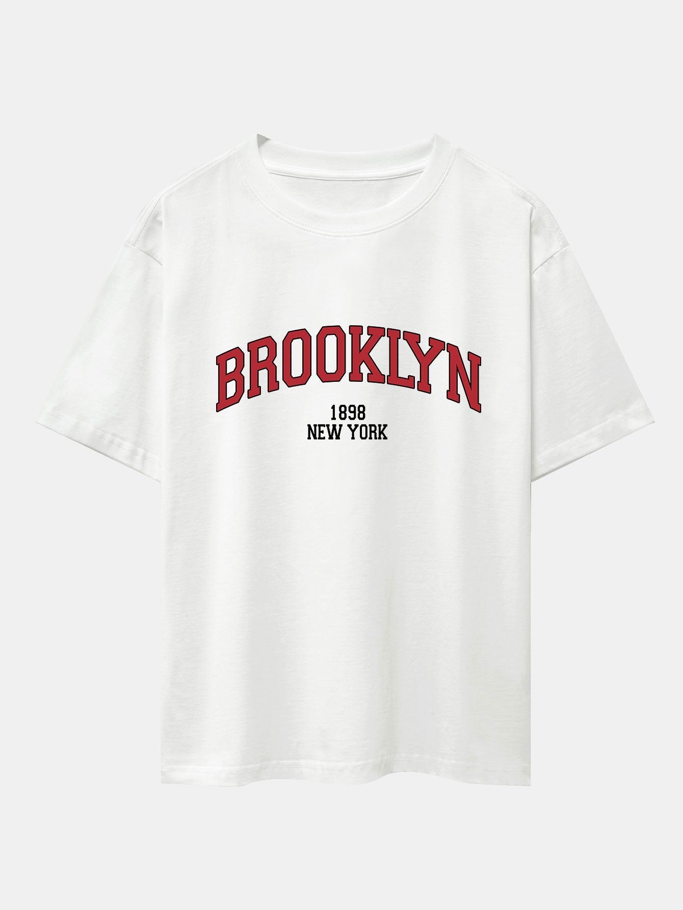 Brooklyn Print Drop Shoulder Oversize T-Shirt & Corduroy Shorts-Mitchell Shoes