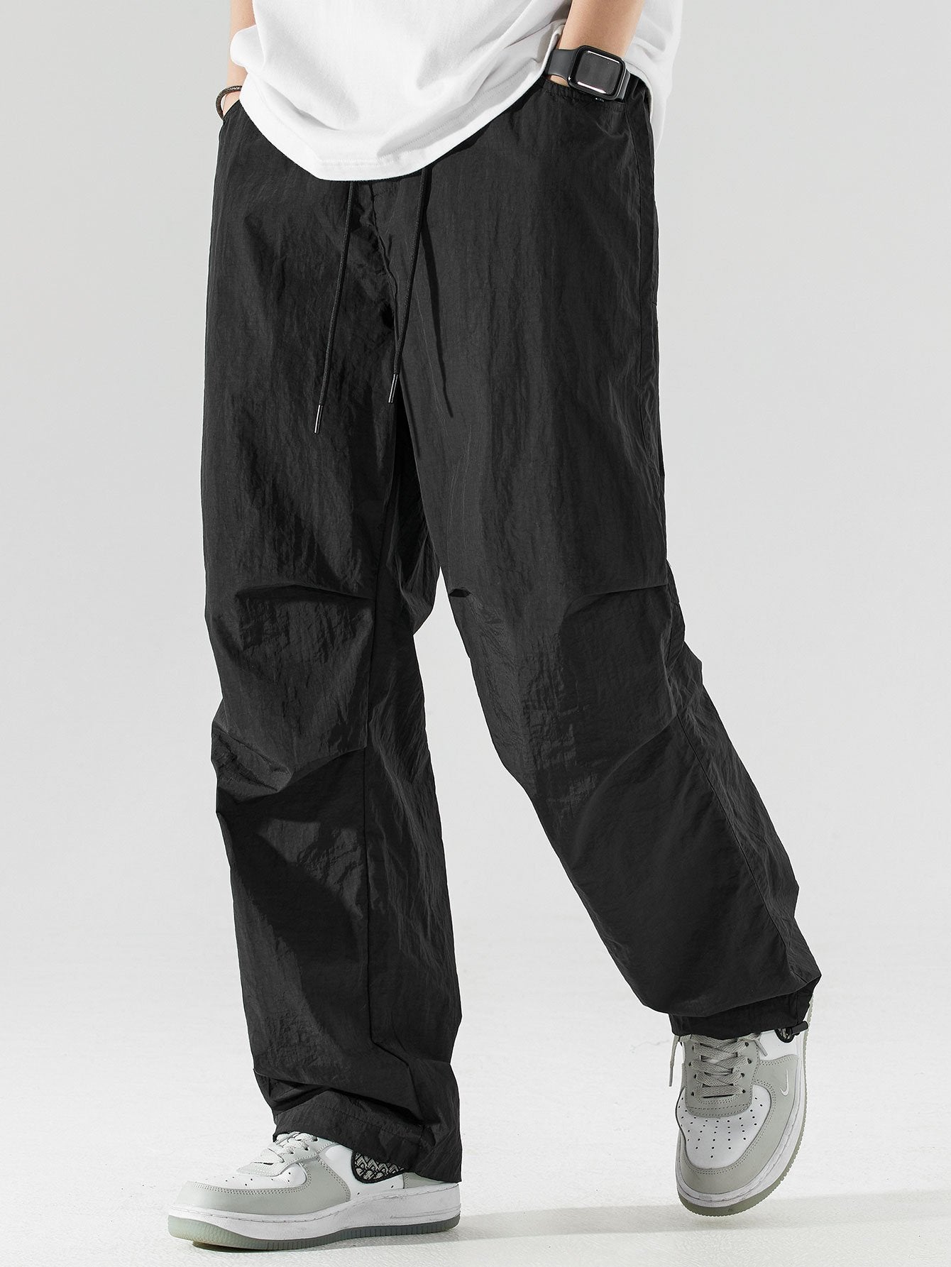 Elastic Waist Parachute Pants-Mitchell Shoes