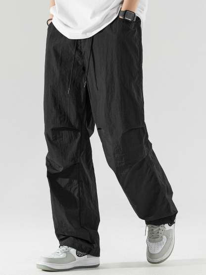 Elastic Waist Parachute Pants-Mitchell Shoes
