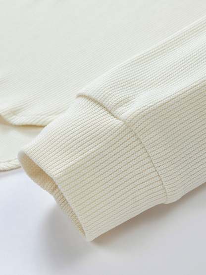 Long Sleeve Relax Fit Knit Ribbed T-Shirt-Mitchell Shoes
