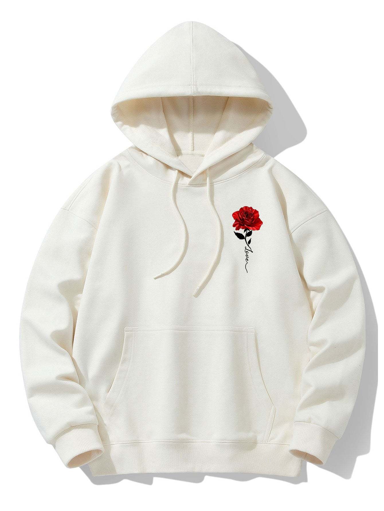 Rose Print Cotton Blend Hoodie & Jogger Pants-Mitchell Shoes