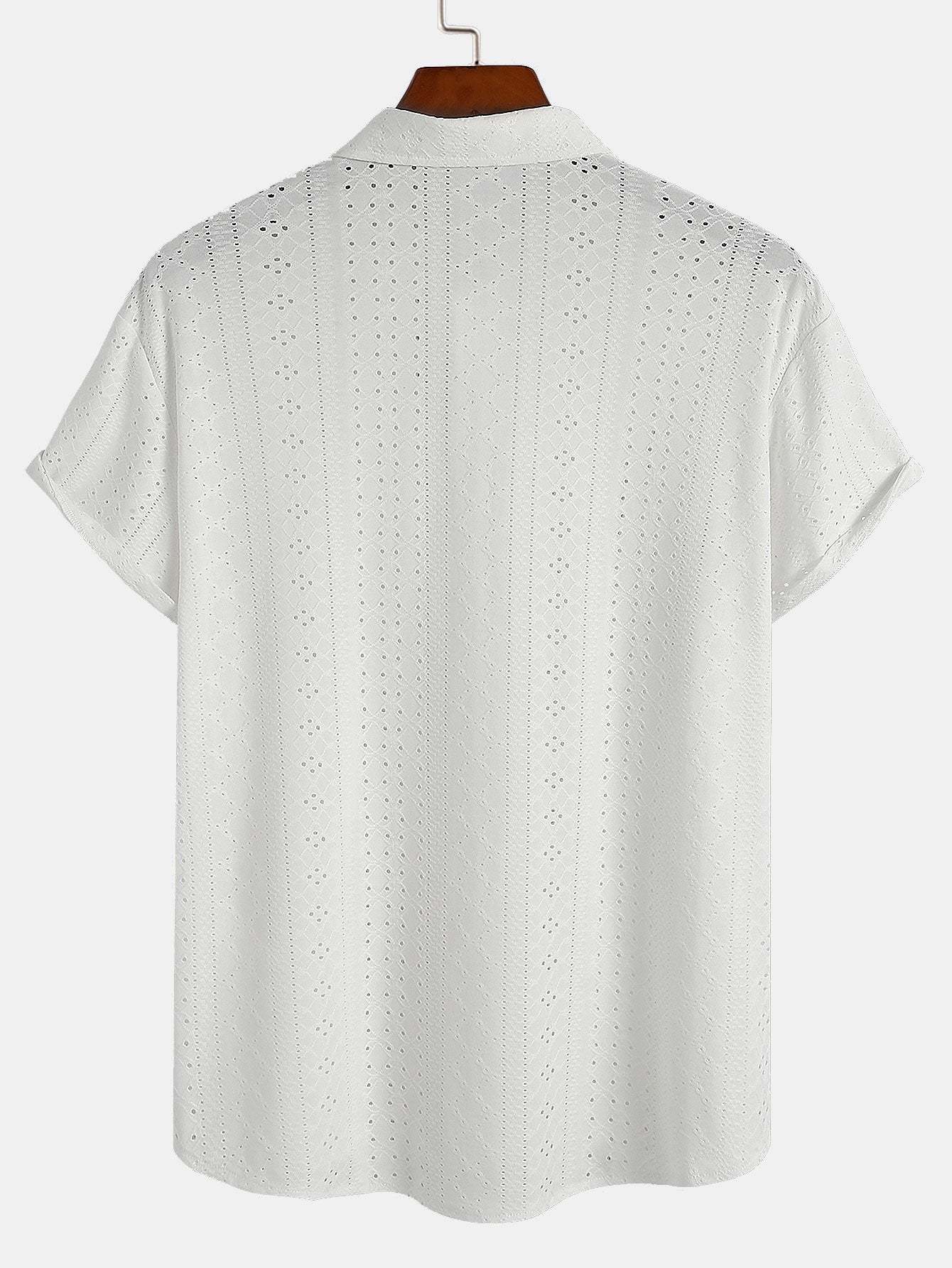 Jacquard Textured Button Up Shirt-Mitchell Shoes