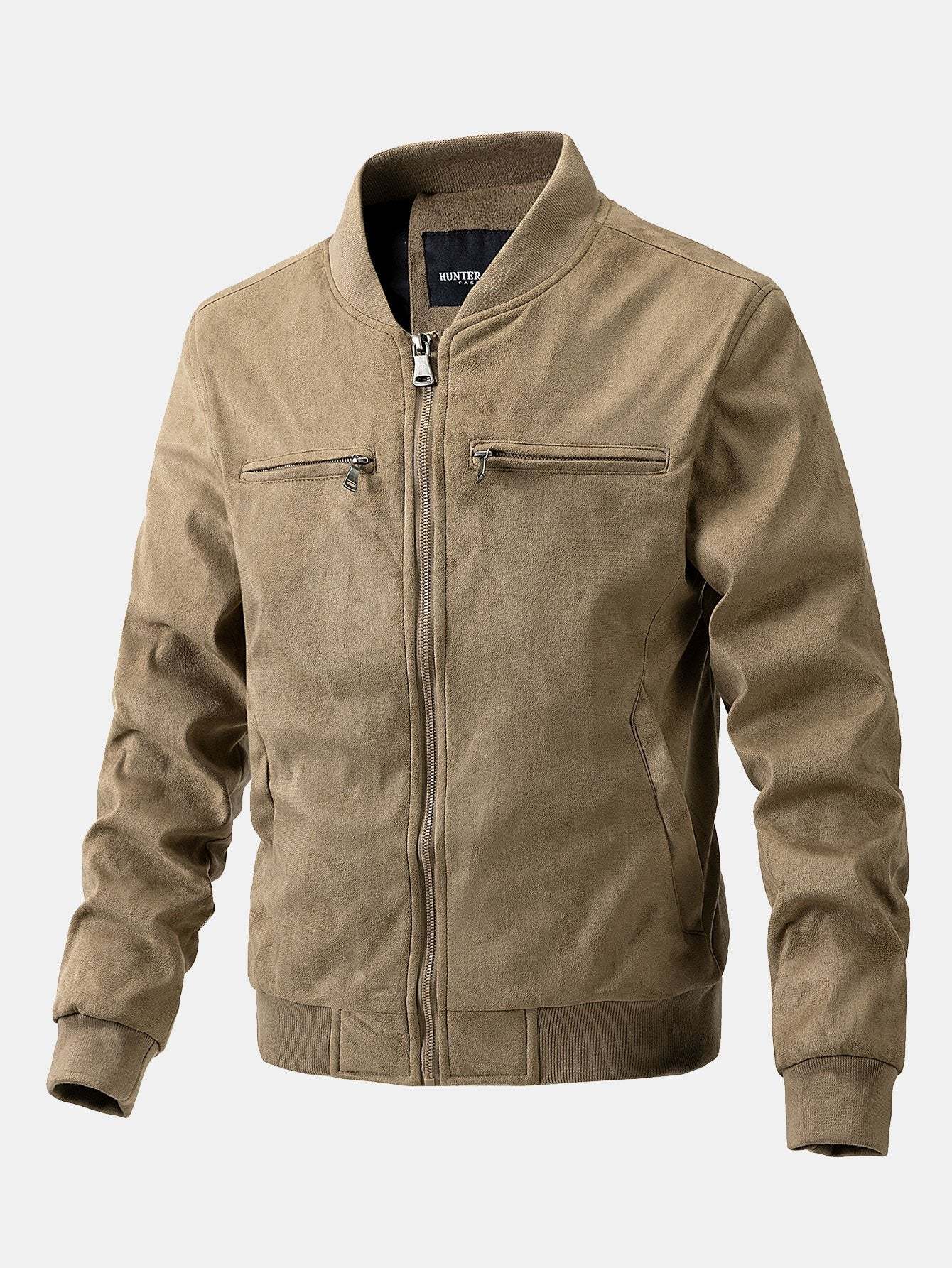 Suede Bomber Jacket With Quilted Liner-Mitchell Shoes