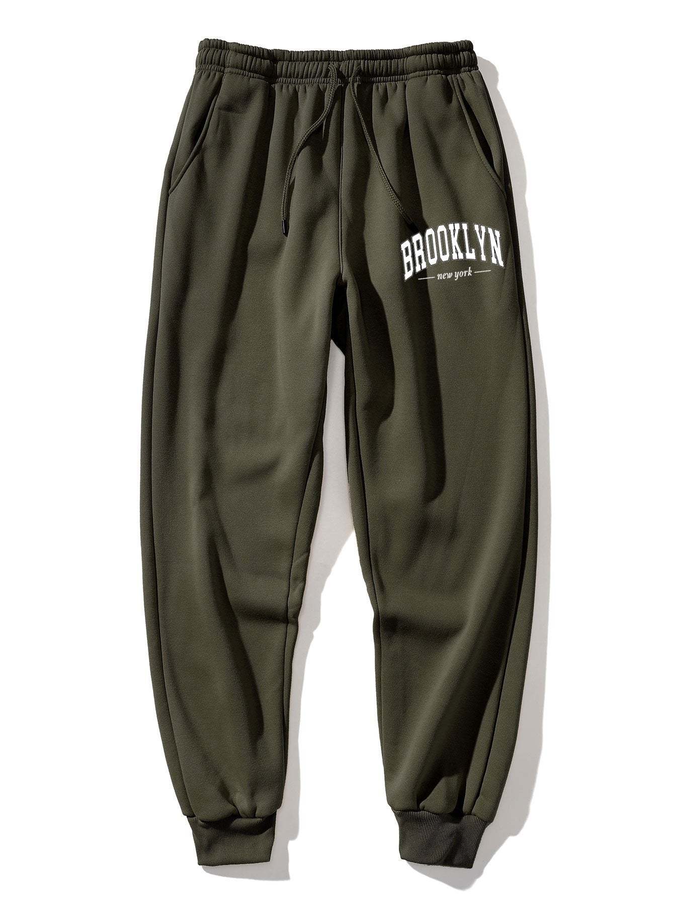 Brooklyn Letter Print Hoodie & Jogger Pants-Mitchell Shoes