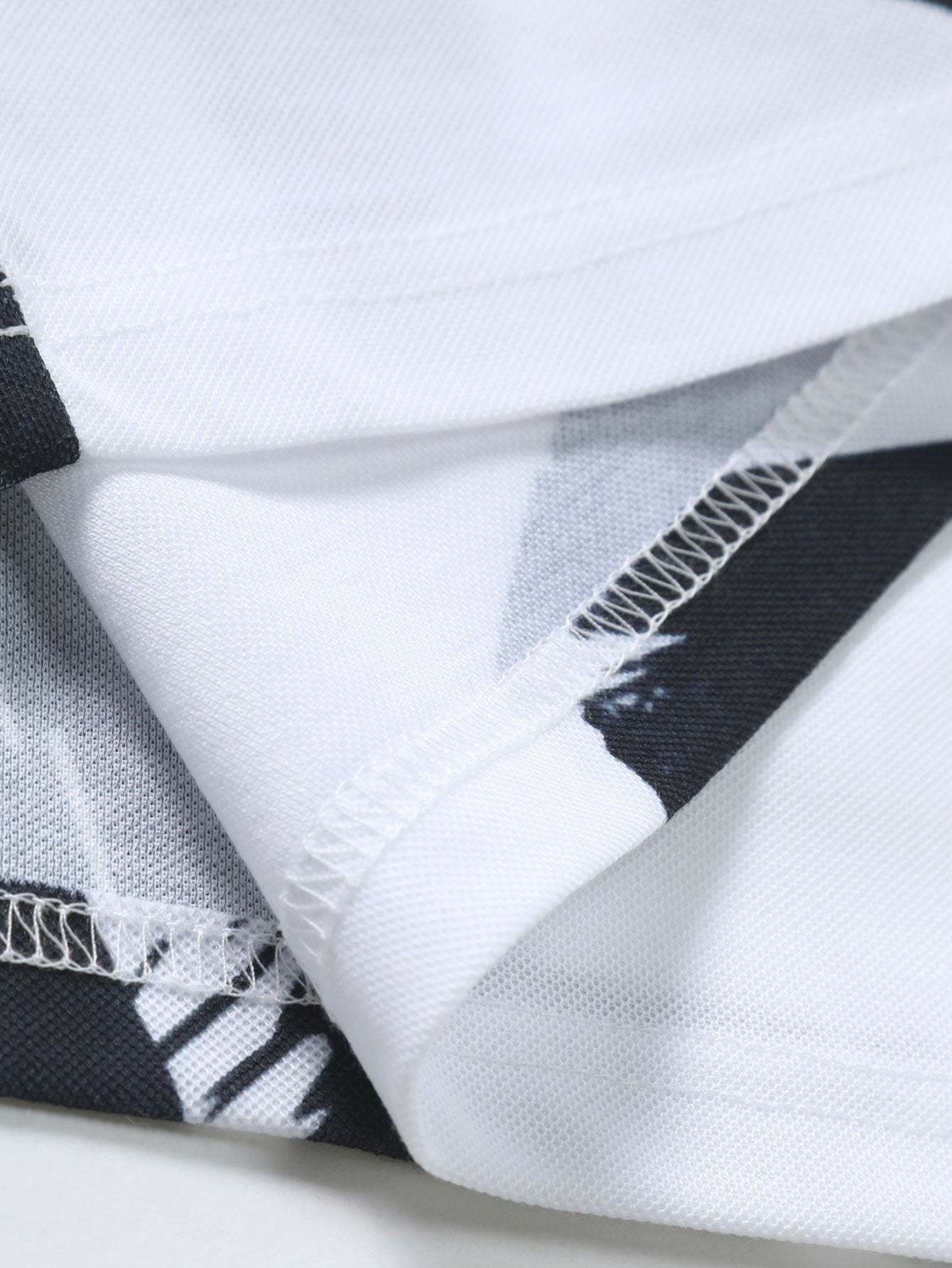 Brushstroke Print Polo Shirt-Mitchell Shoes