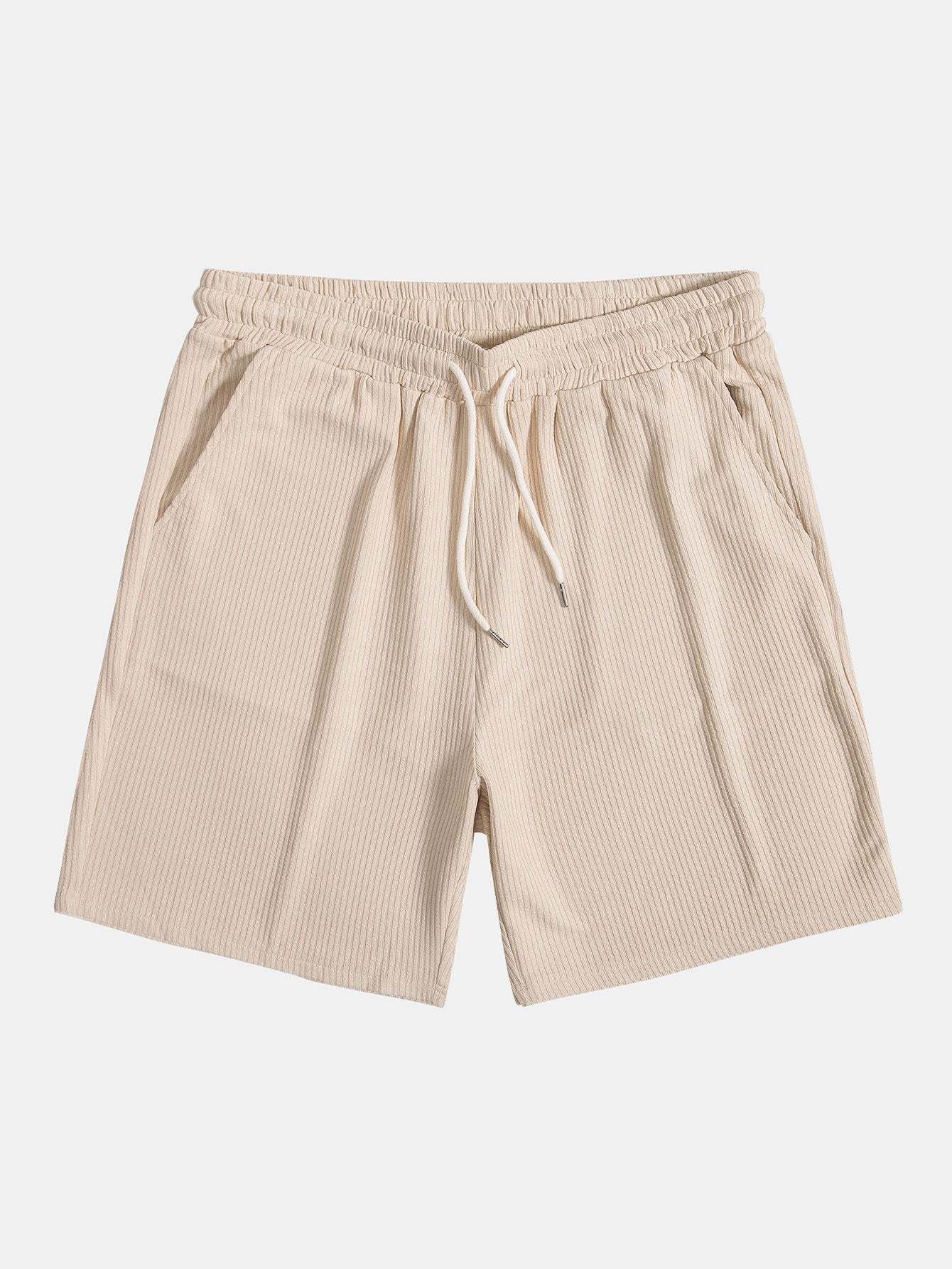 Knitted Ribbed Shorts-Mitchell Shoes
