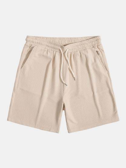 Knitted Ribbed Shorts-Mitchell Shoes